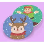 Santa Snowman Acrylic Tea Coasters