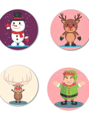 Santa Wishing You Acrylic Tea Coasters