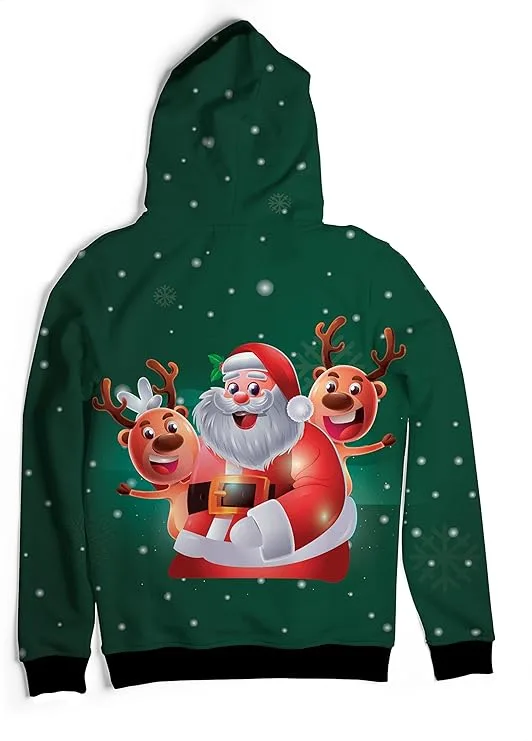 Green - Cute Bear Christmas Hoodie