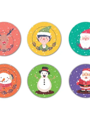 Christmas with Snowman Santa Coasters