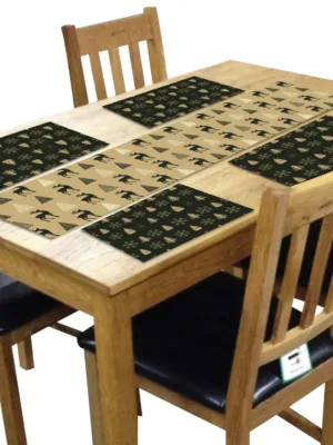 Xmas Tree Snowflake Table Mats and Runner