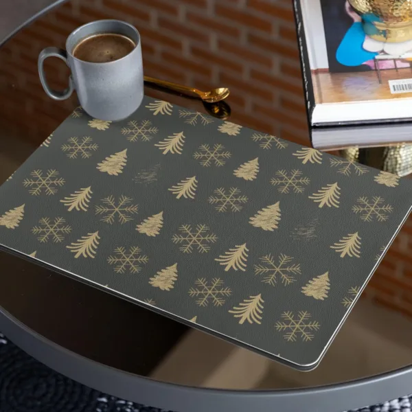 Xmas Tree Snowflake Table Mats and Runner