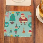 Ho Ho Ho Santa Acrylic Tea Coasters