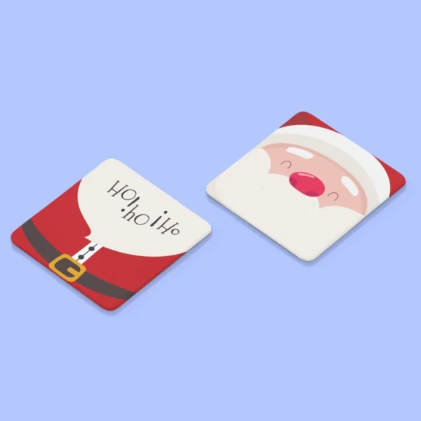 Reindeer Santa Claus Acrylic Tea Coasters