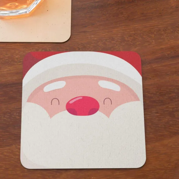 Reindeer Santa Claus Acrylic Tea Coasters