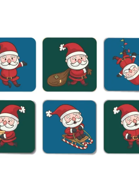 Christmas with Santa Claus Coasters