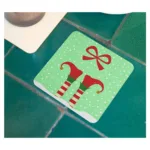 Xmas Bell Acrylic Printed Table Coasters