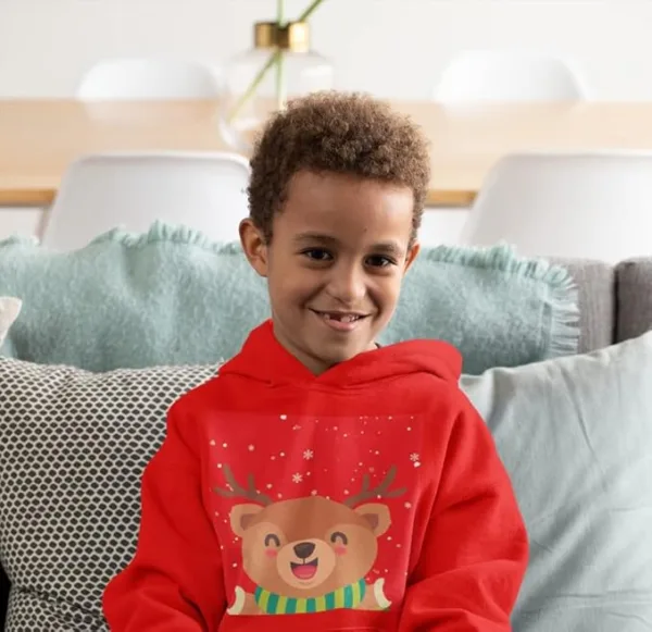 Red - Cute Bear Christmas Hoodie