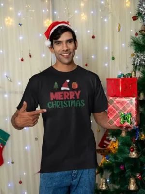 Merry Christmas Printed T-Shirt for Men