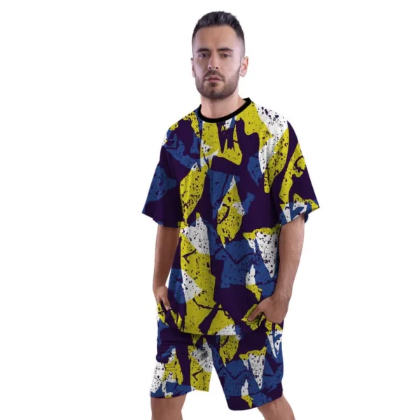 Abstract Noise All Over Printed Co-ord Set of Men