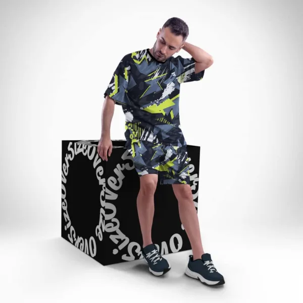 Neon pop All Over Printed Co-ord Set of Men