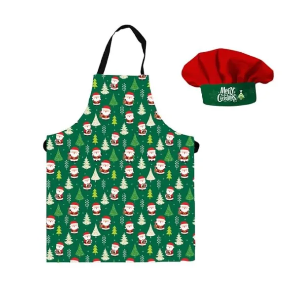 Santa Clause and X mas tree Christmas Kids Apron