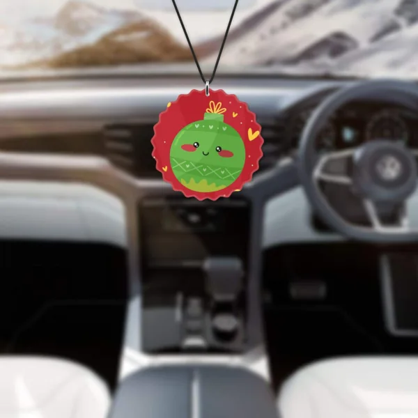 Ornament Printed Christmas Car Hanging