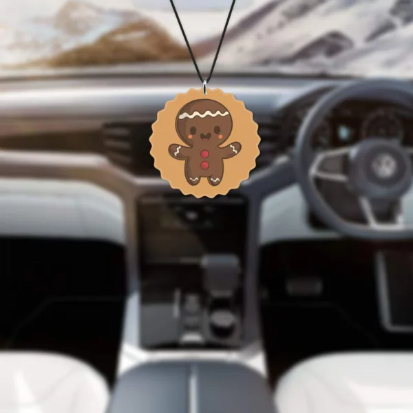 Ginger Bread Printed Christmas Car Hanging