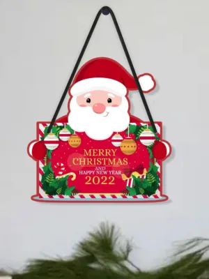 Santa Clause Happy New Year Christmas Wall Hanging