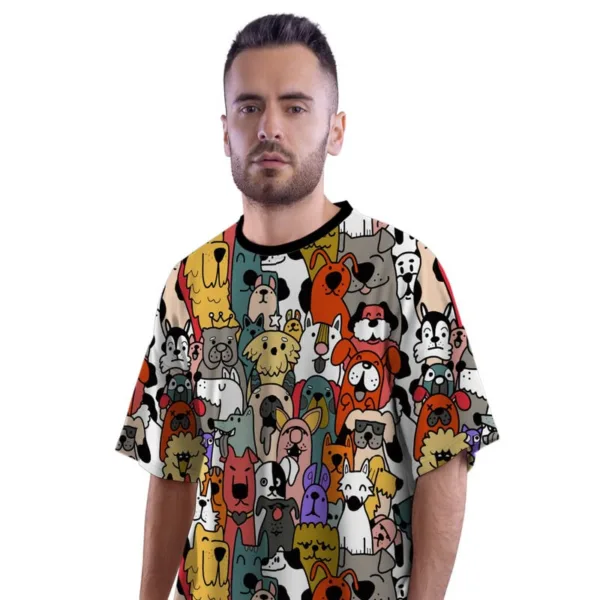 Cartoon Doodle All Over Printed Co-ord Set of Men