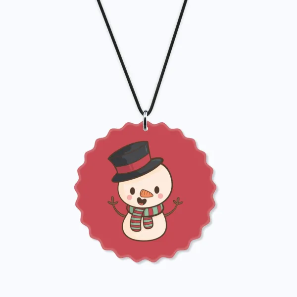 Swag Snowman Printed Christmas Car Hanging