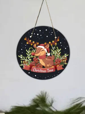 Christmas Time Reindeer Wall Hanging