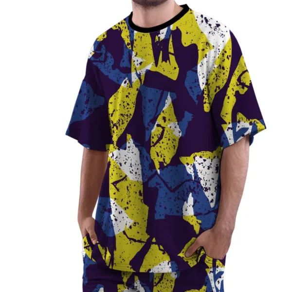 Abstract Noise All Over Printed Co-ord Set of Men