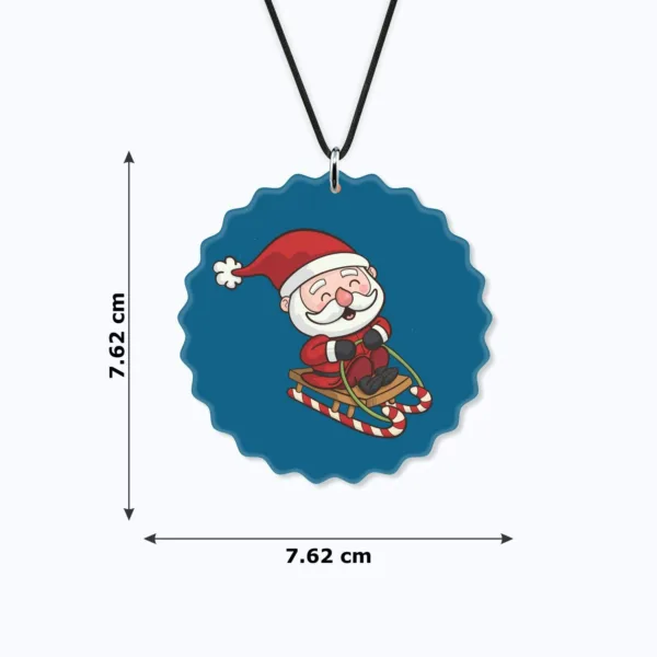 Happy Santa Claus Printed Christmas Car Hanging