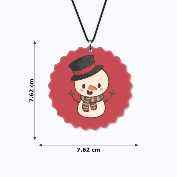 Swag Snowman Printed Christmas Car Hanging