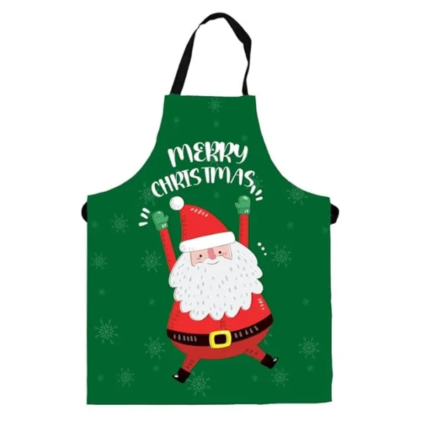 Christmas Kids Apron With Hat Printed Dancing Santa Clause