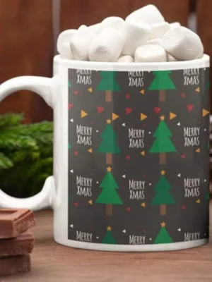 Merry Xmas Christmas Coffee Mug With Coaster