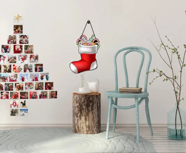 Santa Socks Christmas Wall Door Hanging