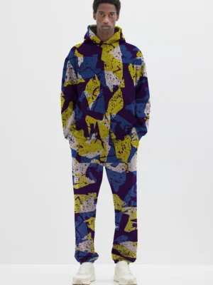 Abstract Noise All Over Printed Winter Co-ord Set