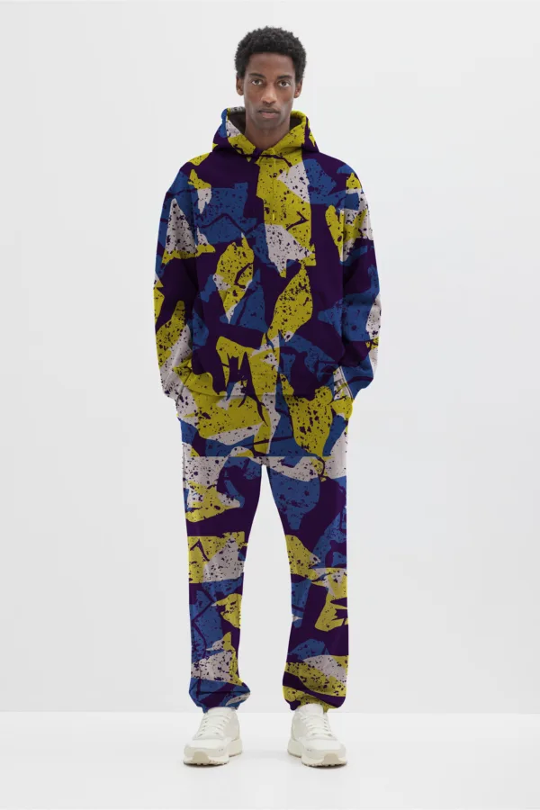 Abstract Noise All Over Printed Winter Co-ord Set