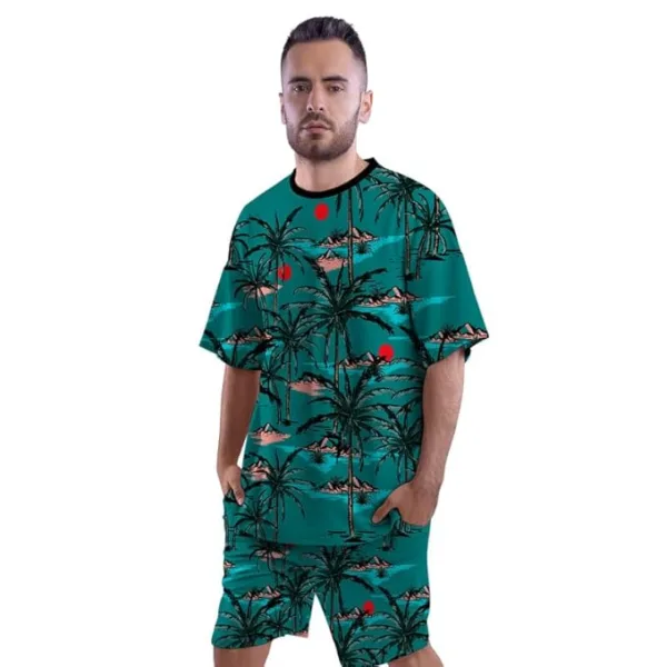 Beach Sunset All Over Printed Co-ord Set of Men