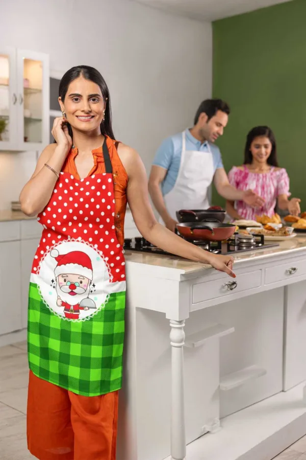 Cute Santa Printed Christmas apron