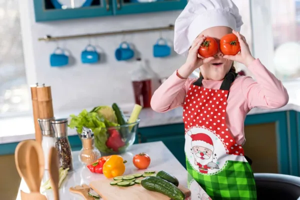 Cute Santa Printed Christmas apron