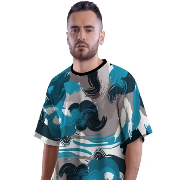 Blue Brush All Over Printed Co-ord Set of Men