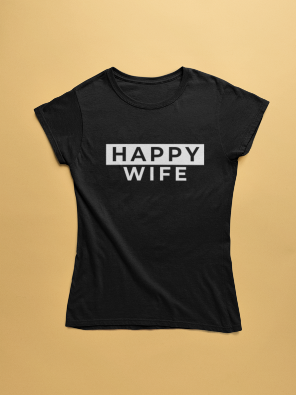 Happy Wife Happy Life Matching Couple T-shirts