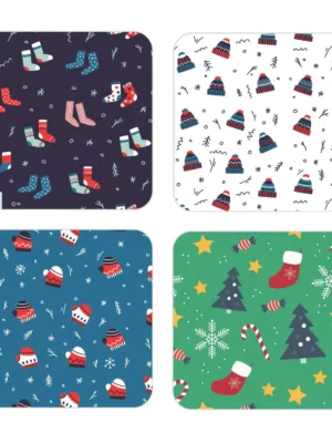 Christmas with  Xmas Socks Coasters