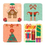 Xmas Tree Acrylic Tea Coasters for Drinks