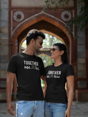 Together Forever Him Her Matching Couple T-shirts