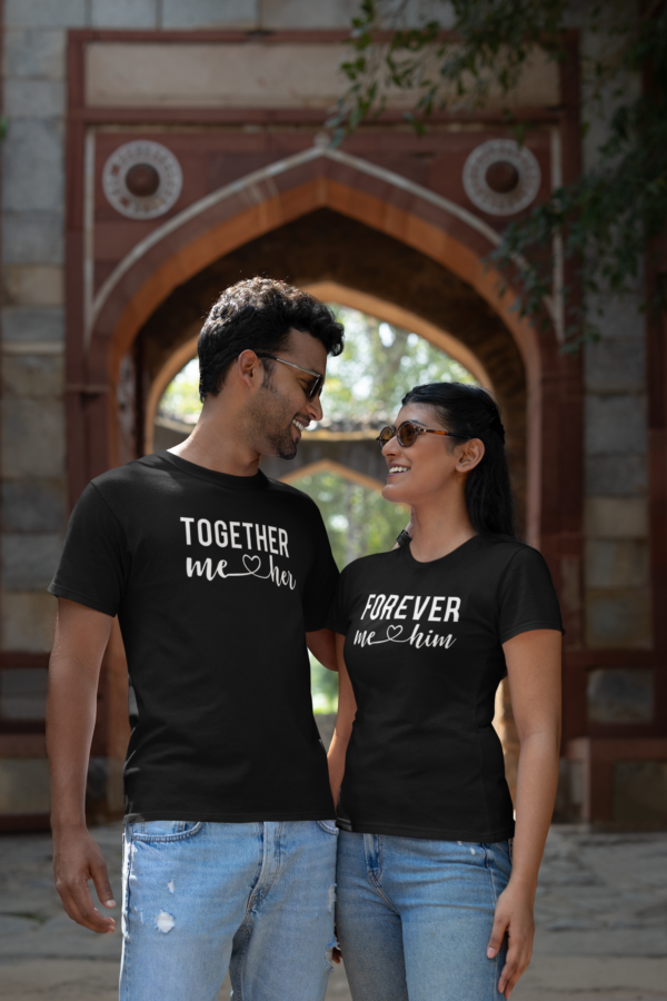 Together Forever Him Her Matching Couple T-shirts