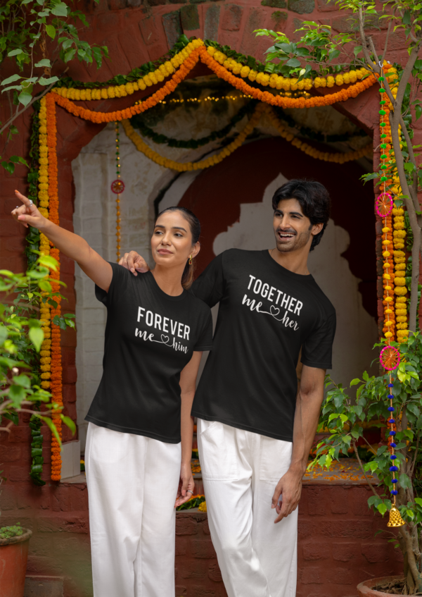 Together Forever Him Her Matching Couple T-shirts