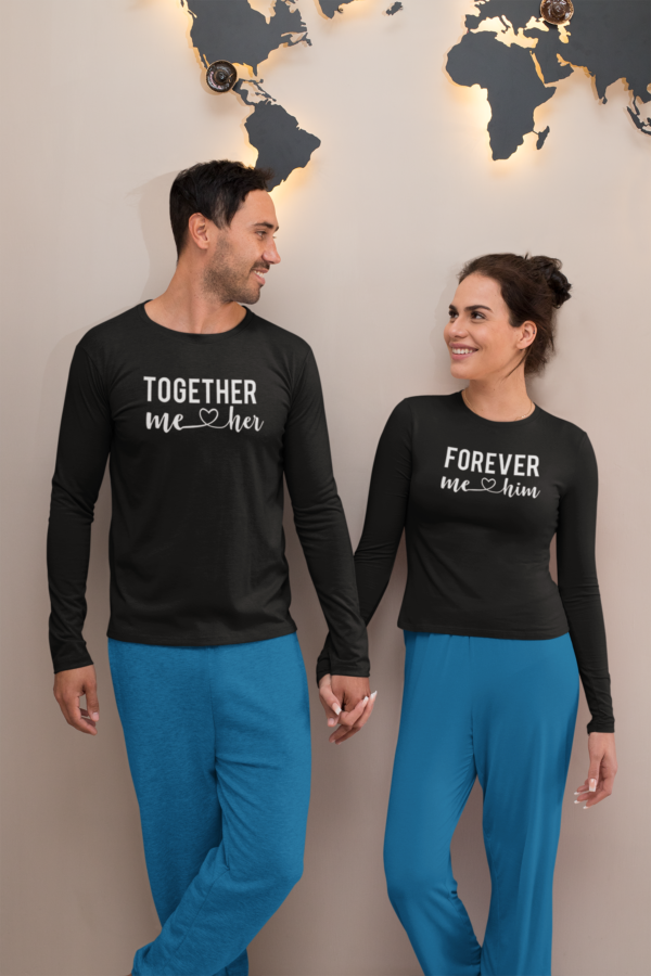 Together Forever Him Her Matching Couple T-shirts