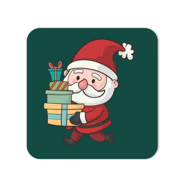 Happy Santa Claus Acrylic Tea Coasters