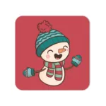 Happy Snowman Acrylic Tea Coasters