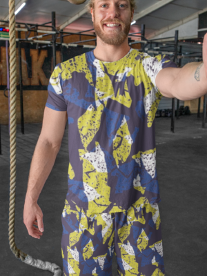 Abstract Noise All Over Printed Co-ord Set of Men