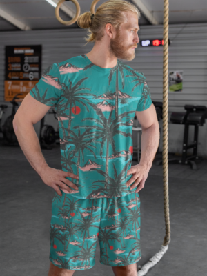 Beach Sunset All Over Printed Co-ord Set of Men