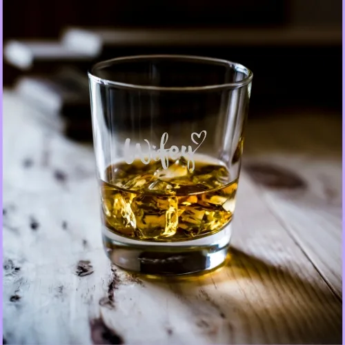 Valentine Gifts Wifey Whiskey Glass with Coaster - TheYaYaCafe