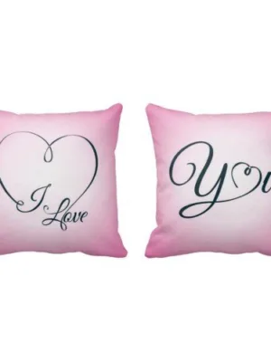 Valentine Gifts I Love You Love Throw Cushion Covers Pillows Set of 2