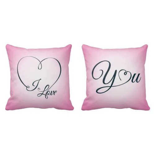 Valentine Gifts I Love You Love Throw Cushion Covers Pillows Set of 2