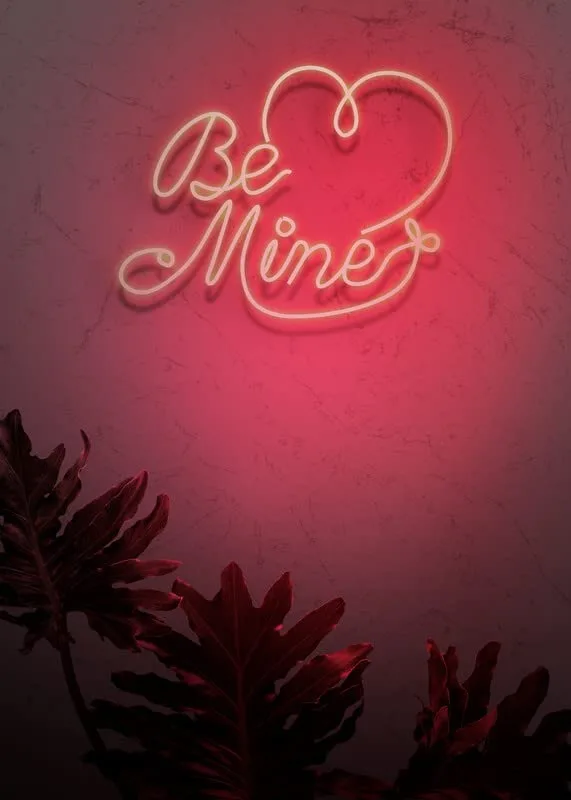 Be Mine Romantic Neon Lights