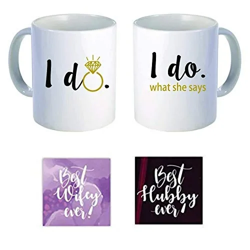 Valentine Gifts Coffee Mugs I Do I Do What She Says Set Of 2